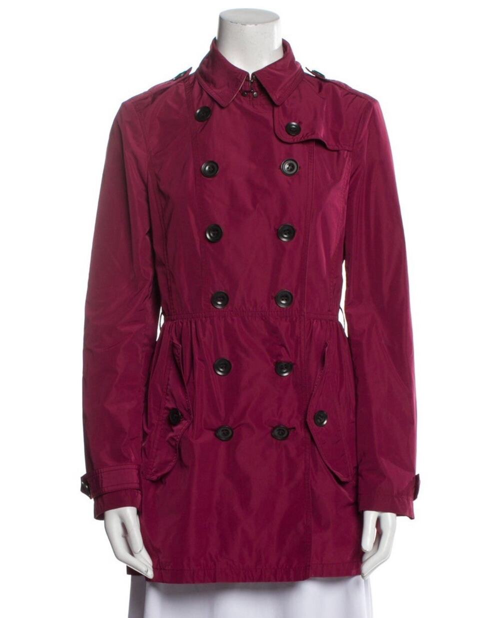 Women's BURBERRY Trench Coat Double Breasted RARE EU 40 US 6